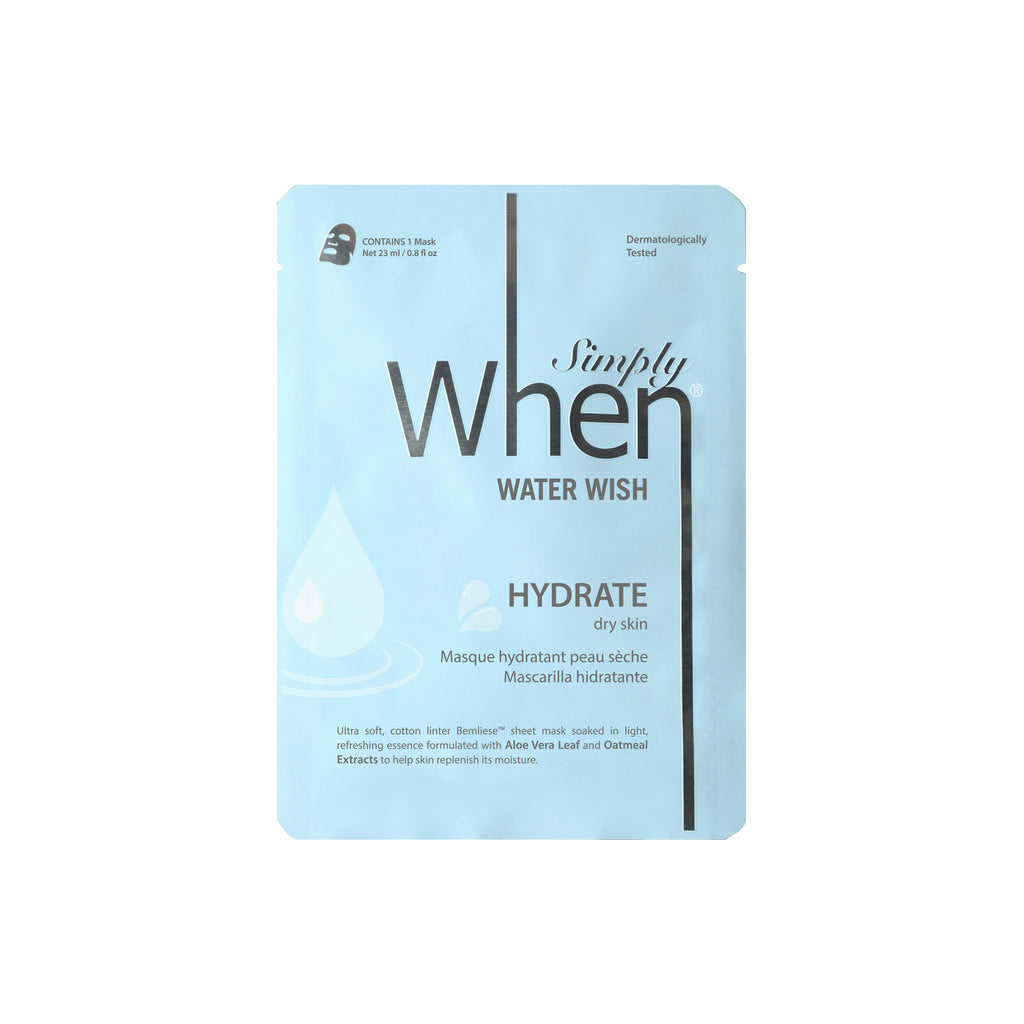 Simply When® Water Wish Hydrate Ultra-Soft Cotton Linter Bemliese Sheet Mask