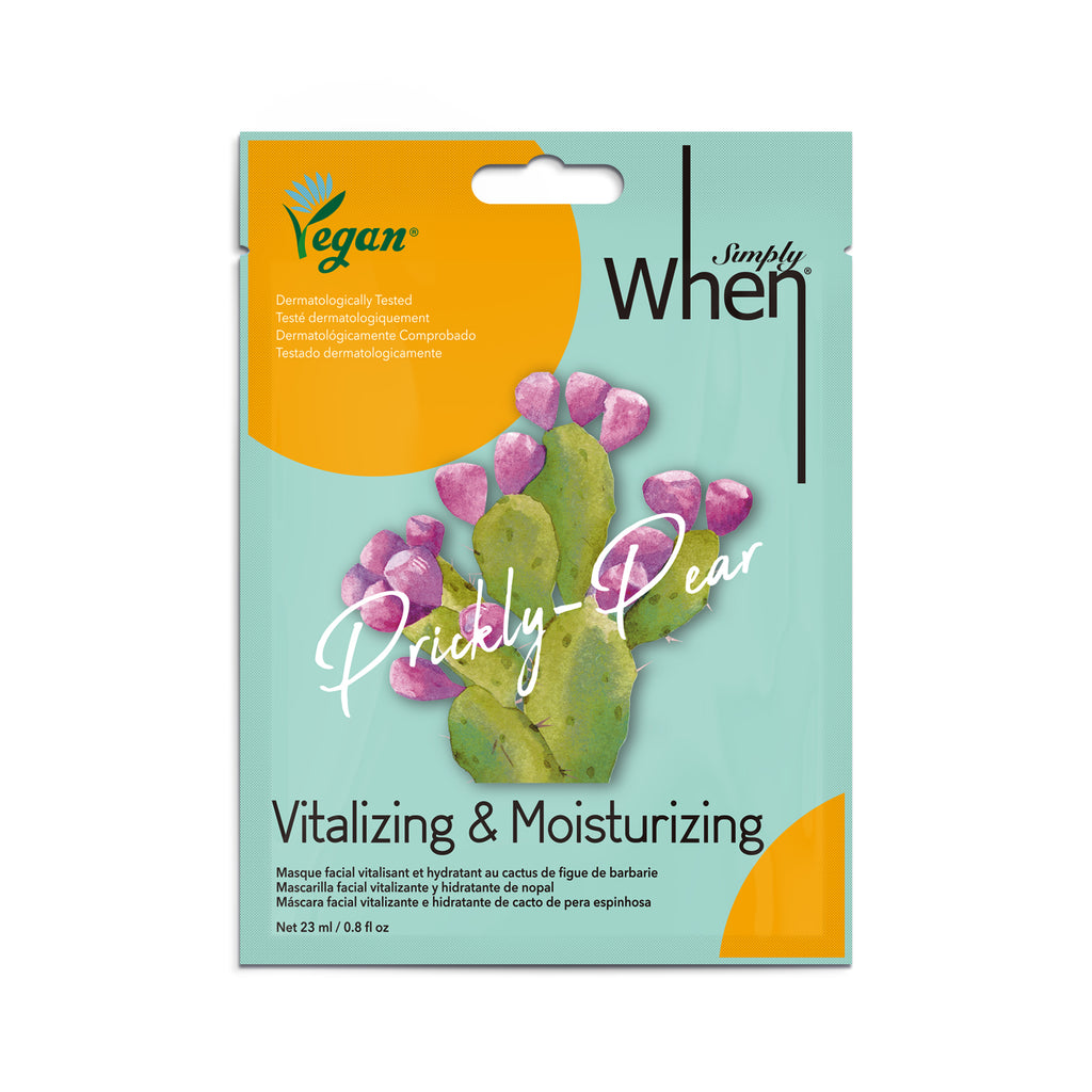 Simply When® Vegan Prickly-Pear Vitalizing & Moisturizing Sheet Mask