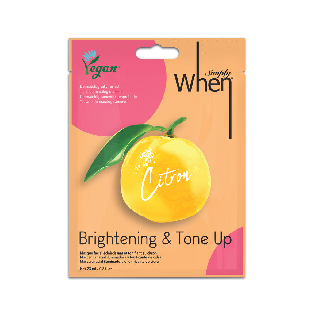 Simply When® Vegan Citron Brightening & Tone Up Sheet Mask